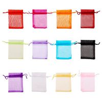 Beadthoven 200pcs 8x10cm Organza Bags (About 3x4 Inch) Small Gift Favor Bags for Wedding Gift Holiday Party Gift Bag Candy Wrapping Jewelry Package(Mixed Color)