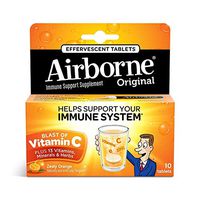 Airborne Effervescent Tablets Zesty Orange - 10 ct, Pack of 5