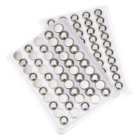 Baisidai 100 Pieces LR44 A76 L1154 AG13 357 SR44 G13 1.5V Alkaline Coin Button Cell Battery