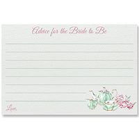 Advice For Bride To Be, Bridal Tea, White, Mint, Pink, Tea Bridal Party, Tea Party, Advice Cards, 24 Printed Cards