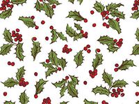 Holly Berry TOSS Design Print Gift Grade Tissue Paper Sheets - 20” x 30” Package Amount (24)