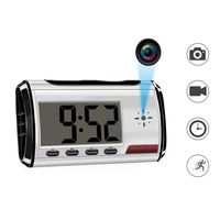 Spy Camera Clock Home Security Hidden Camera Motion Activated 1080P Loop Video Recorder Nanny Cam