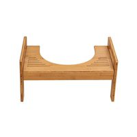 WSJTT Wood Squatting Toilet Stool 7" 9.4 Inch Adjustable Bathroom Step Stool Potty Training for Kids, Adults and Elders, Portable