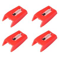 SUMAJU 4 Pieces Record Player Needles, Universal Replacement Stylus Needles DJ Turntable Cartridges Replacement Stylus Needles for Vinyl Record Player