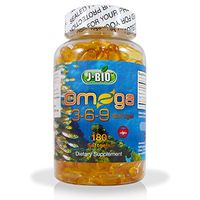J-BIO Omega 3-6-9 Fish Oil Pills (180 Counts) - Triple Strength Fish Oil Supplement (800mg Fish Oil Triglycerides: 800mg Borage Seed Oil + 800 mg Organic Flaxseed Oil))