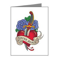 Note Cards (20 Pack) Never Again Broken Heart