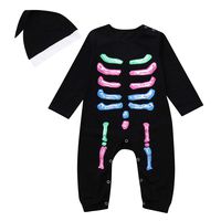 Sharemen Newborn Baby Boy Girl Letter Long Sleeve Romper Bodysuit Outfit Clothes (18-24Months, Black16)
