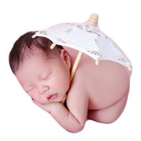 Baby Photography Props Boy Girl Photo Shoot Outfits Newborn Photos Lace Umbrella Baby Size