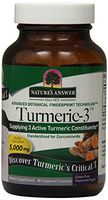 Nature's Answer Turmeric-3 - Supports Healthy Joint Function & Mobility - Non-GMO, Gluten-Free & Vegan - Vegetarian Capsules 90ct