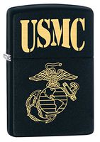 Zippo USMC Emblem Black Matte Pocket Lighter