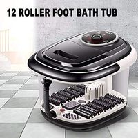 ZQG BEAUTY Foot Spa Massager Foot Massager Heating Foot Bathtub Electric Roller Spa Massager Multifunction 12 Roller