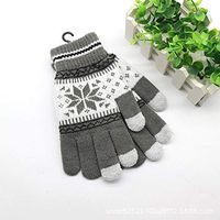 Bobioy Wool Plus Velvet Warm Gloves for Boy Girl Outdoor Sports