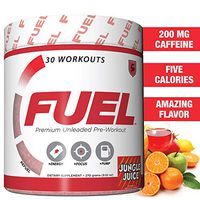 Fuel Pre Workout (Jungle Juice) Energy Drink w/Creatine and Caffeine for Men and Women to Increase Strength and Improve Workouts, Increase Energy, Nitric Oxide or NO Booster, Safe and Healthy, Vegan