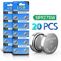 LiCB 20 Pack SR927SW 395 399 AG7 Battery 1.5V Watch Batteries
