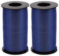 2-Pack - Berwick Splendorette Crimped Curling Ribbon, 3/16-Inch Wide by 500-Yard Spools, Navy