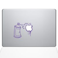 The Decal Guru Graffiti Apple Spray Can Decal Vinyl Sticker, 15" MacBook Pro (2015 & Older Models), Lavender (1637-MAC-15P-LAV)