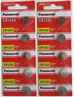 Panasonic CR1220 3 Volt Lithium Coin Battery (10 pcs)