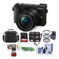 Panasonic Lumix DC-GX9 20.3MP Mirrorless Camera with 12-60mm F3.5-5.6 Lens, Black - Bundle with Camera Bag, 32GB SDHC U3 Card, Cleaning Kit, Card Reader, 58mm Filter Kit, Mac Software Package and More