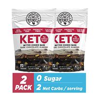 The Chocolate Trader Keto Bark, 80% Dark Chocolate, Almonds. No Sugar Added, Low Carb. No Sugar Alcohols, No Artificial Sweeteners, All Natural, Non-GMO (2 Bags 4.5 oz/Each)