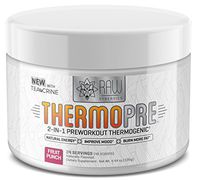 RAW Synergies Pre Workout Thermogenic Fat Burner Powder for Women and Men, All Natural Energy & Weight Loss Supplement – Focus & Metabolism Booster Drink – No Artificial Sweeteners, Fruit Punch, 24SV