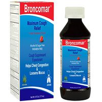 Broncomar Maximum Cough Relief Great Strawerry Flavor Cough Suppressant Expectorabt 6oz