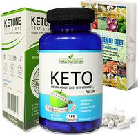 Best Keto Diet Pills 120 Capsules with Ketone Test Strips- and Colorful EGuide Helps Burn Fat and Suppress Appetite That Works Fast Women and Men