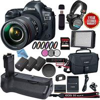 Canon EOS 5D Mark IV DSLR Camera with 24-105mm f/4L II Lens 1483C010 + 256GB SDXC Card Video Kit