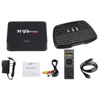 Festnight Docooler M9S-PRO Smart Android TV Box Android 7.1 Amlogic S905X Quad Core 64bit UHD 4K 2G / 16G Mini PC WiFi H.265 VP9 DLNA Miracast w/ 2.4G Wireless QWERTY Keyboard Mouse Touchpad US Plug