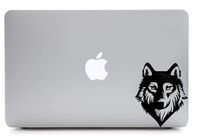 Wolf Sticker 5" H Decal for Laptop MacBook Compatible with All MacBook Pro Clear Printed Sticker