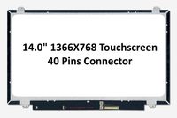 Generic New 14.0" HD On-Cell Touchscreen 40Pins Laptop LED LCD Touch Screen Replacement Compatible with B140XTK01.0 HW1A