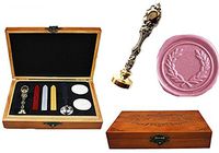 MNYR Vintage Olive Wreath Decorative Nature Luxury Wood Box Silver Metal Peacock Wedding Invitations Gift Cards Paper Stationary Envelope Custom Wax Seal Sealing Stamp Sticks Melting Spoon Box Kit