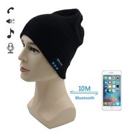 TAKSON Beanie with Bluetooth Wireless hat with Headphone Mic Knit Music Hat Unisex for Running Walking Gifts (Black)