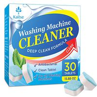 Kaitse Washing Machine Cleaner Effervescent Tablets, Solid Washer Deep Cleaning Tablet, Triple Decontamination Remover with Natural Biological Formula, for Front Load and Top Load Washers 30 Count