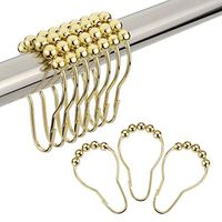 Fineday Rings Hooks Shower Curtain Hooks Rings Rust-Resistant Shower Curtain Rings Hooks 12Pcs