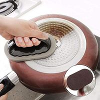 Elevin(TM) 👍👍 Emery Sponge Brush Eraser Scrub Handle Grip Sink Pot Bowl Kitchen Cleaning Tool