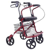TYJ-USA Walker Elderly Shopping cart Old cart Traveler Walking aid, Walking Folding (Color : Red, Size : 455087cm)