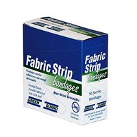 Blue Metal Detectable Fabric Strip Bandages 1" x 3"