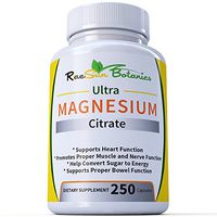 RaeSun Botanics Ultra Magnesium Citrate 250ct Adjustable Dose Formula Easy to Swallow!