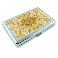 Perfection In Style Metal Silver Cigarette Case Vintage Wallpaper Design 002