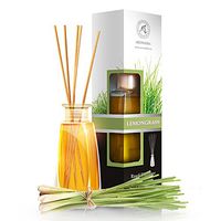 Lemongrass Diffuser w/Lemongrass Oil 100ml - Scented Reed Diffuser - 0% Alcohol - Diffuser Gift Set - Best for Aromatherapy - Room Air Fresheners - Lemongrass Essential Oil Diffuser by Aromatika