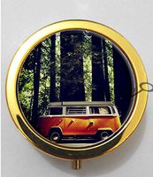 BlackKey City California Camper Bus Scenery Landscape 3-Compartment Decorative Pocket Gift Box Case Organizer for Pill, Color 2 -210