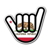 CUSTOMI SURF California Shaka JDM Decal Sticker for Car Truck MacBook Laptop Air Pro Vinyl