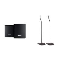 Bose Surround Speakers, Black & UFS-20 Series II Universal Floor Stands