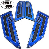 Frames & Fittings Motorcycle Footpegs Plate Pads Footboard Cover Step Foot Footrest for Yamaha TMAX530 TMAX 530 T-MAX 530 2012 2013 2014 2015 2016 - (Color: Blue)
