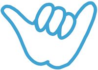 hBARSCI Shaka Vinyl Decal - 5 Inches - for Cars, Trucks, Windows, Laptops, Tablets, Outdoor-Grade 2.5mil Thick Vinyl - Sky Blue