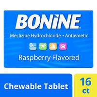 Bonine Motion Sickness Tablets-Raspberry-16 ct., Multicolor (27516)