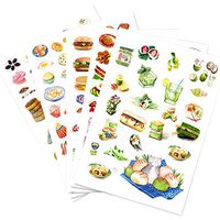 5 PCS Yummy Food DIY Photo Album Diary Luggage Book Phone Stickers