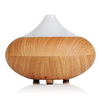2019 Wood Grain Aroma Essential Oil Diffuser - 7 Color LED Lights, Waterless Auto Shut-Off, Portable Ultrasonic Humidifier, Adjustable Timer Cool Mist, Quiet for Home Office Baby Bedroom (G2A 160ml)