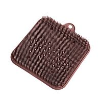 Fullyday Lazy Bathroom Massage Mat with Non-Slip Strong Suction Cup, Perfect Toilet Floor Shower Massage Pad for Foot & Back Massage (Coffee)