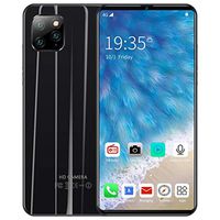 6.1 inch Smartphone Memory Card Slots - 1GRAM + Android 9.1 8GROM HD Camera Mobile Phone - Waterproof - Fingerprint Recognition - Dual SIM Card (158×72.5×7mm, Black)